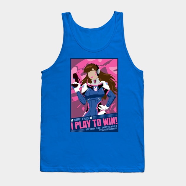 I Play To Win! Tank Top by CuddleswithCatsArt